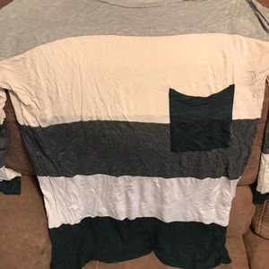 Vanilla Bay striped long sleeved shirt size Large